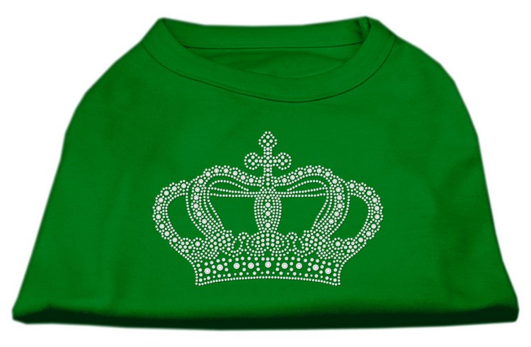 Rhinestone Crown Shirts Emerald Green XS